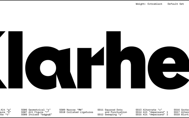 ES Klarheit Plakat specimen from Extraset