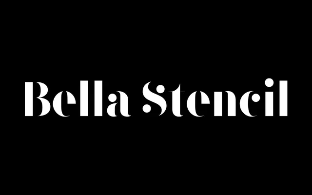 F37 Bella Stencil specimen from F37 Foundry