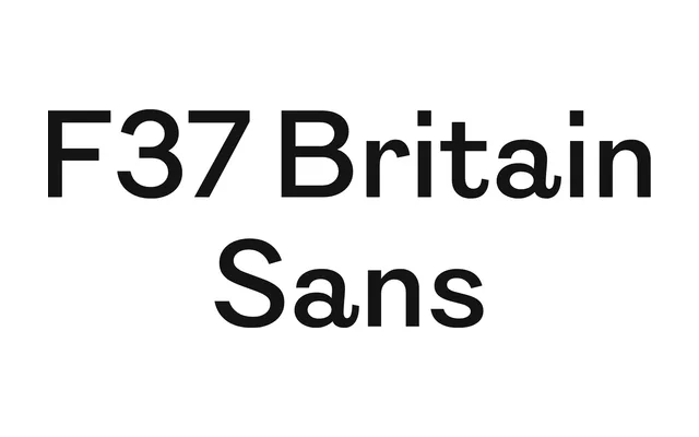 F37 Britain Sans specimen from F37 Foundry