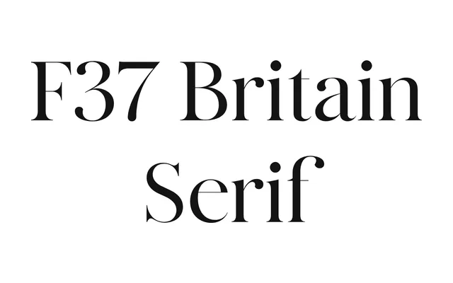 F37 Britain Serif specimen from F37 Foundry