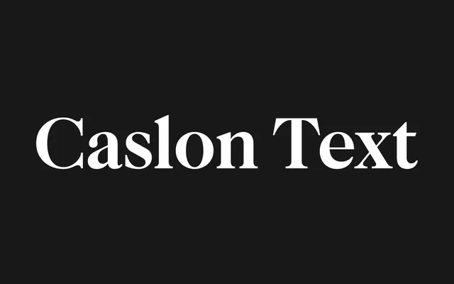 F37 Caslon Text specimen from F37 Foundry