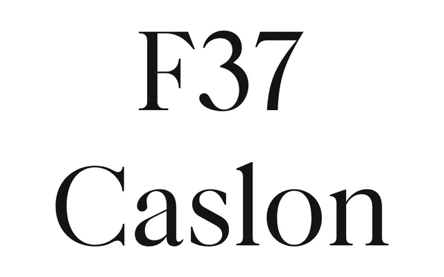 F37 Caslon specimen from F37 Foundry