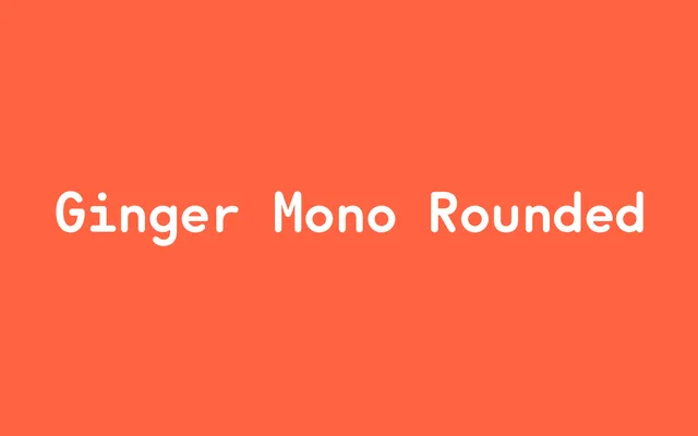 F37 Ginger Mono Rounded specimen from F37 Foundry
