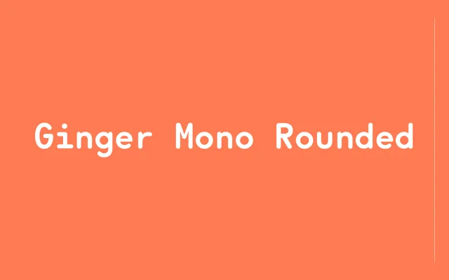 F37 Ginger Mono Rounded specimen from F37 Foundry