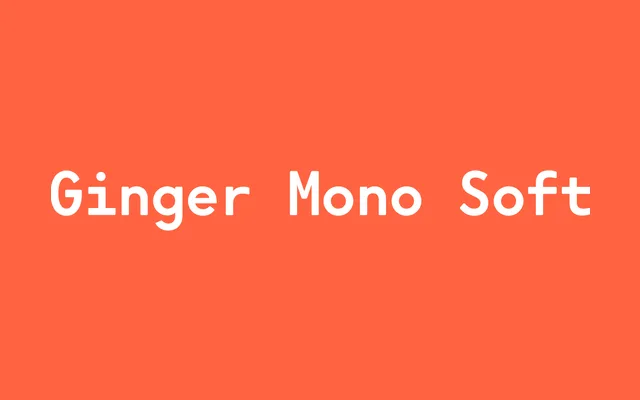 F37 Ginger Mono Soft specimen from F37 Foundry