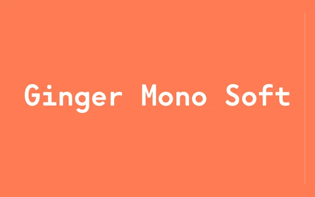 F37 Ginger Mono Soft specimen from F37 Foundry