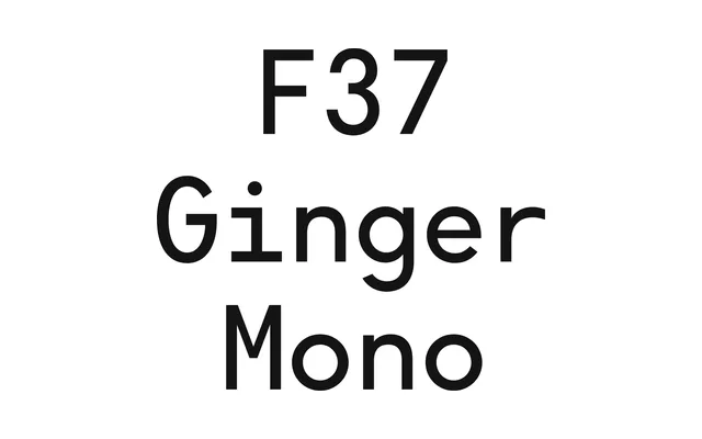 F37 Ginger Mono specimen from F37 Foundry