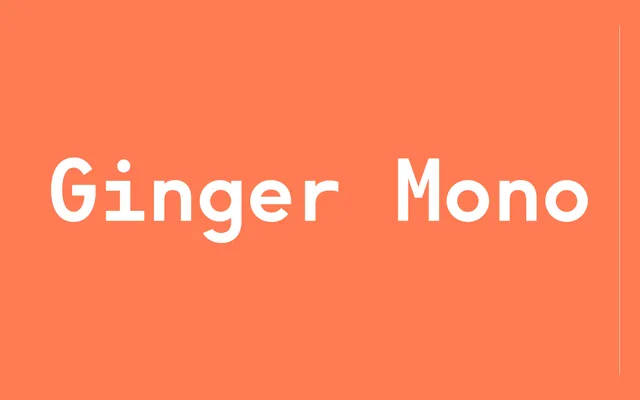 F37 Ginger Mono specimen from F37 Foundry