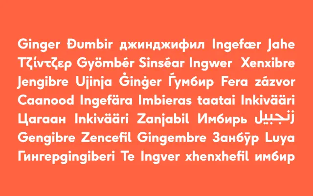F37 Ginger Soft specimen from F37 Foundry