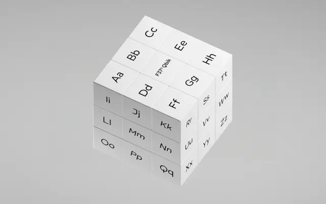 F37 Qbik specimen from F37 Foundry