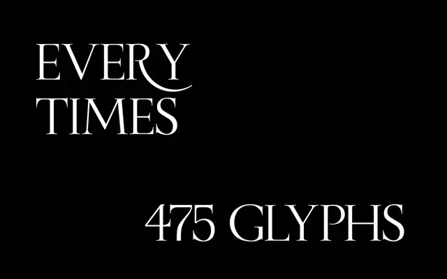 Every Times specimen from Fable