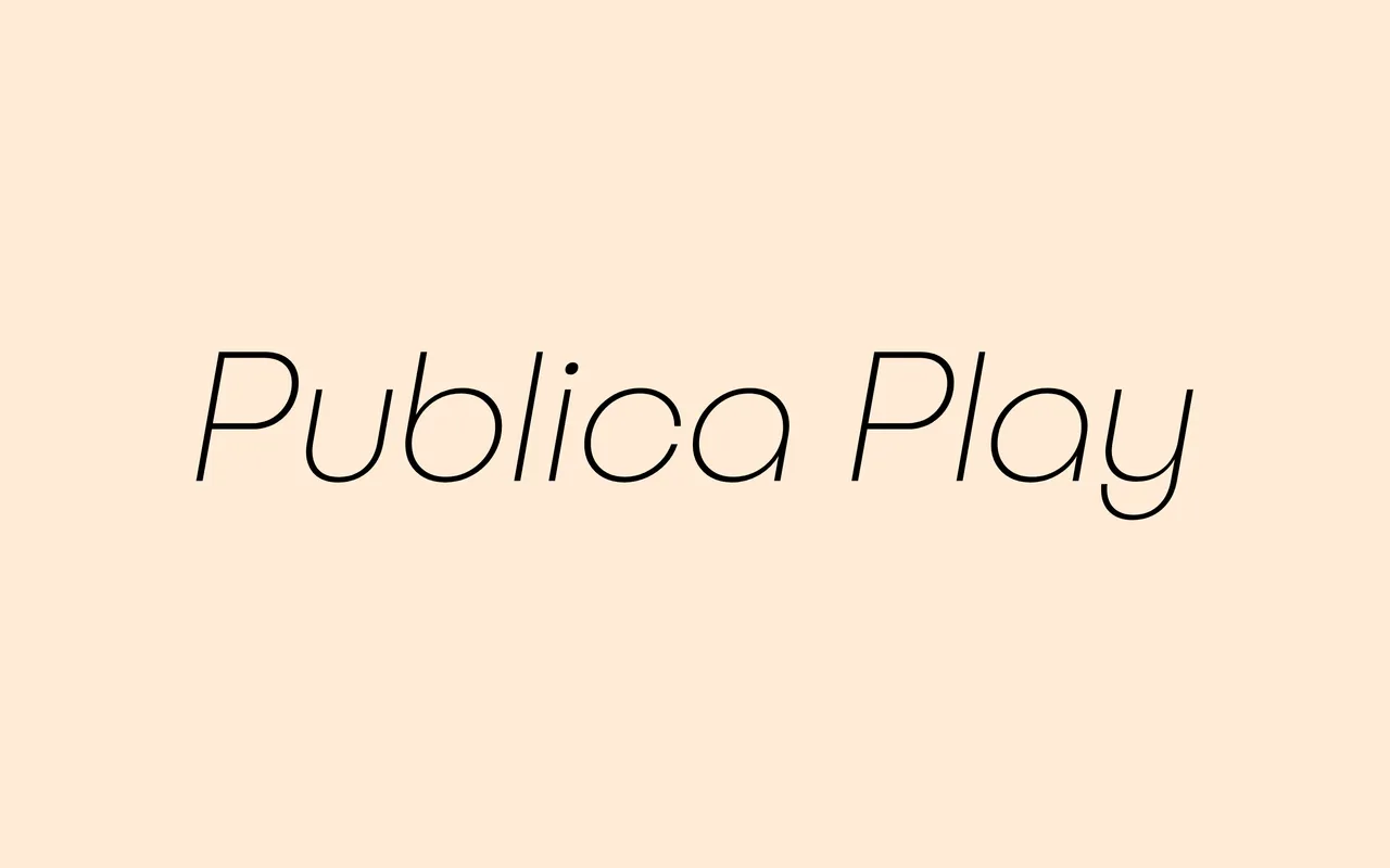 Publica Play specimen from FaceType