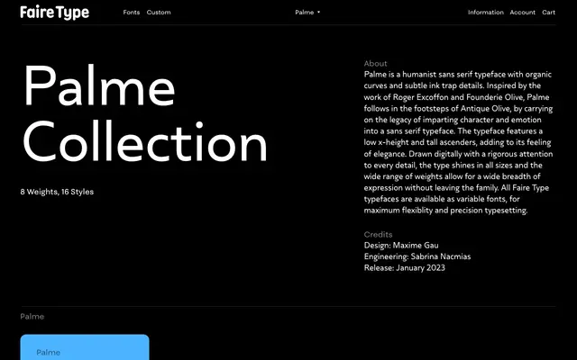 Palme specimen from Faire Type