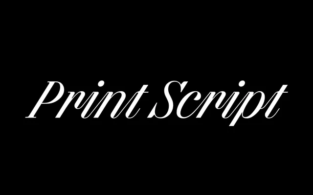 Print Script specimen from Faire Type
