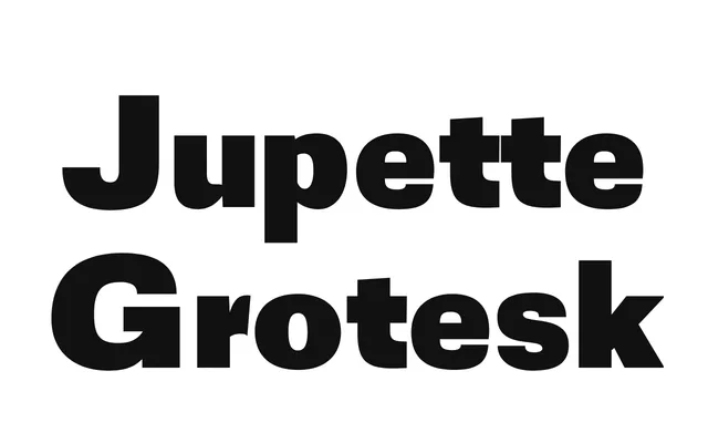 Jupette Grotesk specimen from Famira Fonts