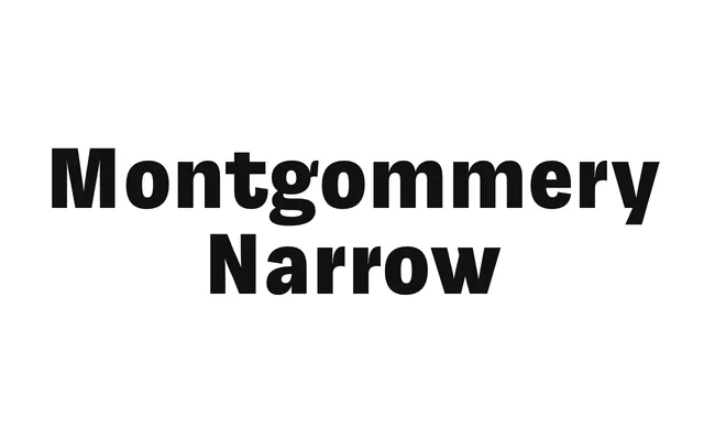 Montgommery Narrow specimen from Famira Fonts