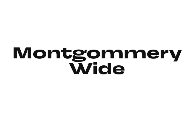 Montgommery Wide specimen from Famira Fonts