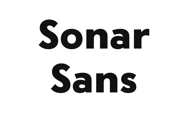 Sonar Sans specimen from Famira Fonts