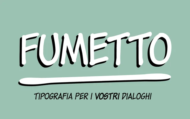 Fumetto Typeface specimen from Fandofonts