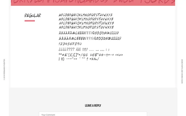 Josep Homs specimen from Fandofonts