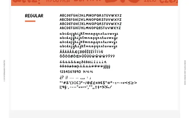 Olga Capdevilla specimen from Fandofonts