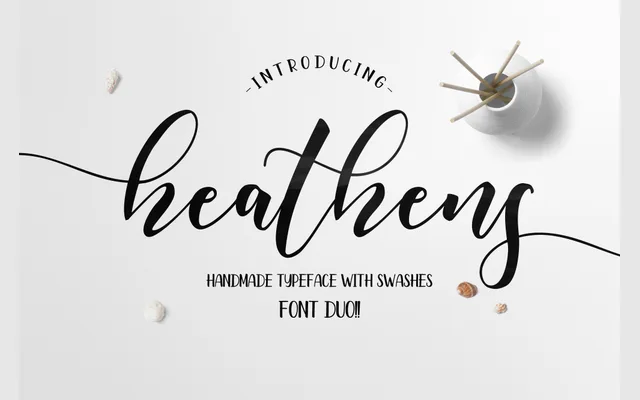 Heathens Script specimen from Fargun Studio