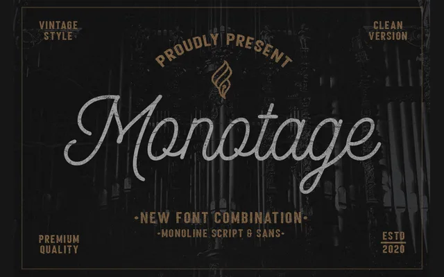 Monotage Font Duo specimen from Fargun Studio