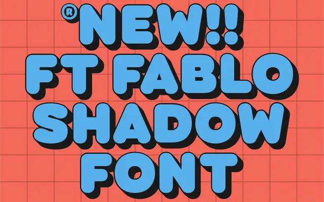 Ft Fablo Shadow Font specimen from Fateh.Lab