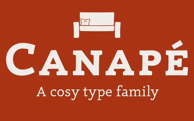 Canapé specimen from FDI Type Foundry