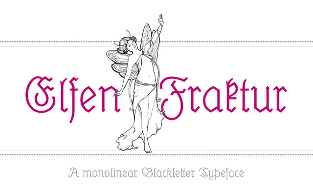Elfen-Fraktur specimen from FDI Type Foundry