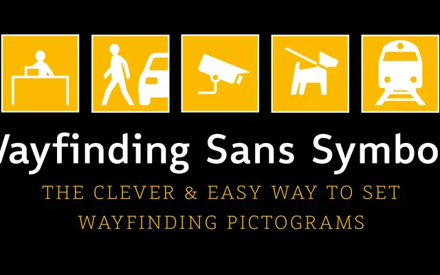 Wayfinding Sans Symbols specimen from FDI Type Foundry