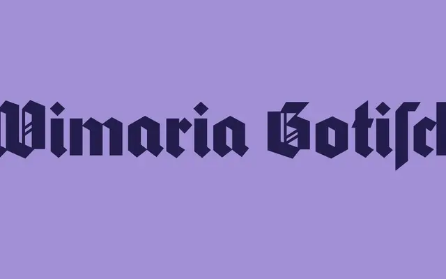 Wimaria Gotisch specimen from FDI Type Foundry
