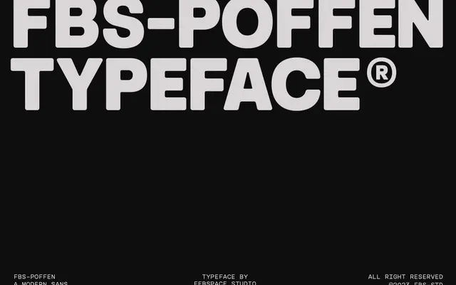 FBS POFFEN specimen from Febspace Studio