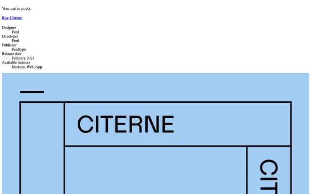 Citerne specimen from Feedtype