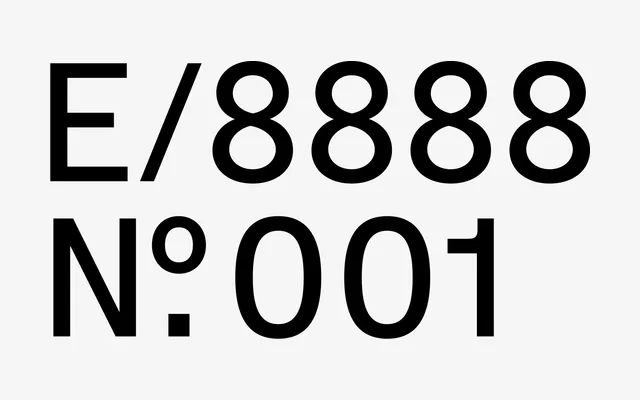 E8888-001 specimen from Feedtype