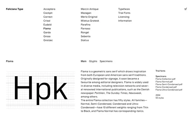 Flama specimen from Feliciano Type