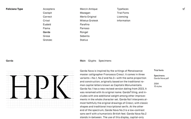 Garda Nova specimen from Feliciano Type
