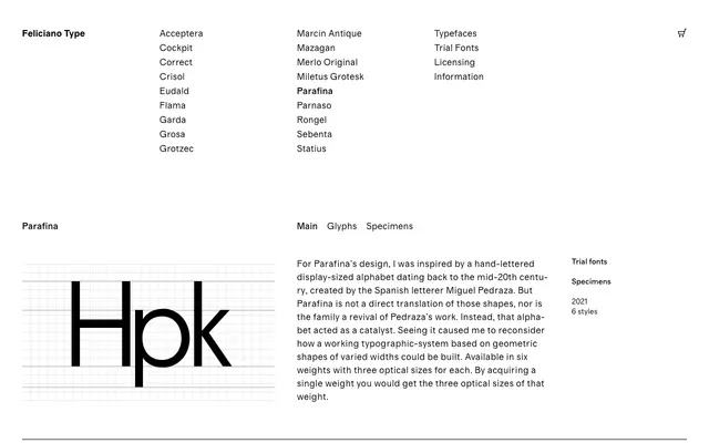 Parafina specimen from Feliciano Type
