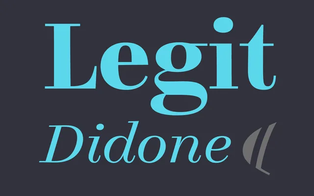 Legit Didone specimen from Finaltype
