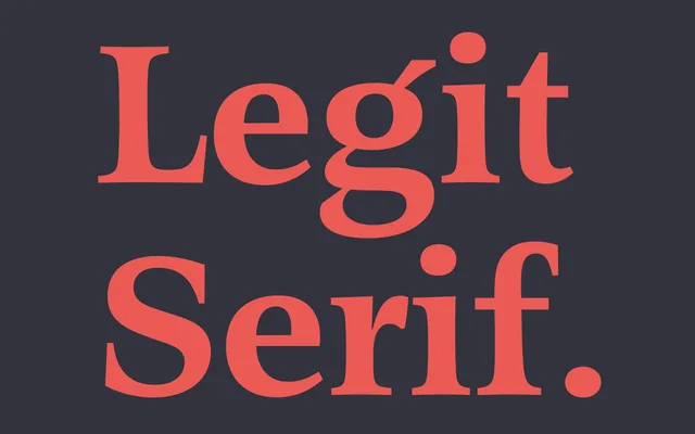 Legit Serif specimen from Finaltype