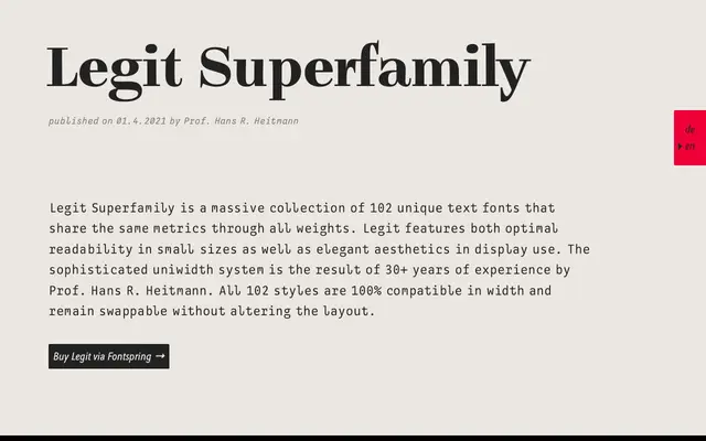Legit Superfamily specimen from Finaltype