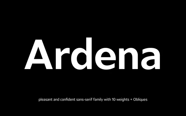Ardena specimen from Fincker Font Cuisine