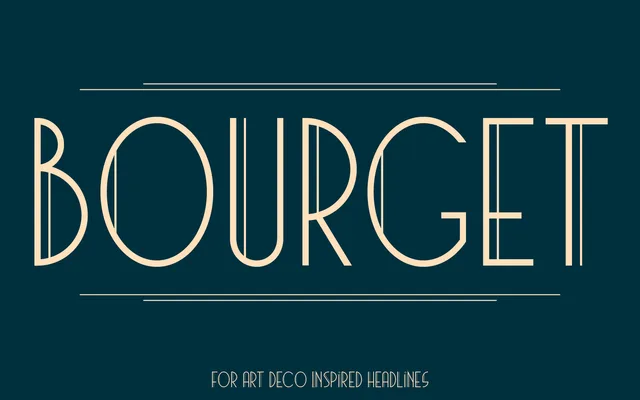 Bourget specimen from Fincker Font Cuisine