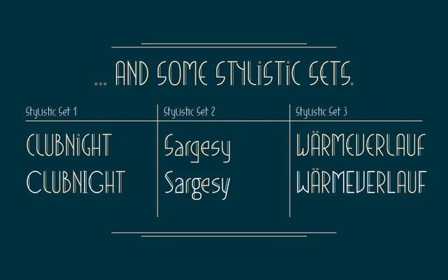 Bourget specimen from Fincker Font Cuisine