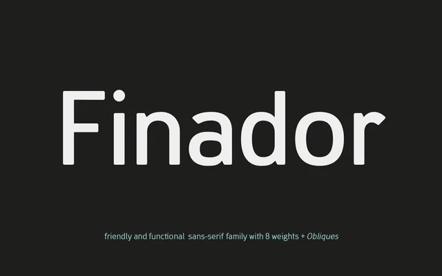 Finador specimen from Fincker Font Cuisine