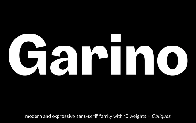 Garino specimen from Fincker Font Cuisine