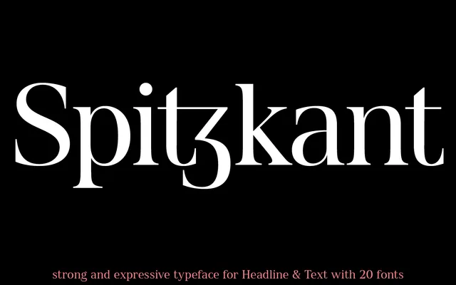 Spitzkant specimen from Fincker Font Cuisine