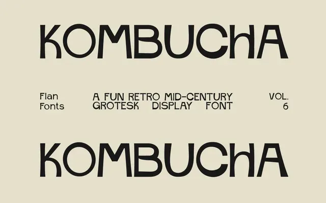 Kombucha specimen from Flans Fonts