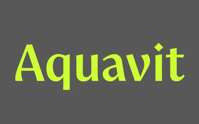 Aquavit specimen from Flood Fonts