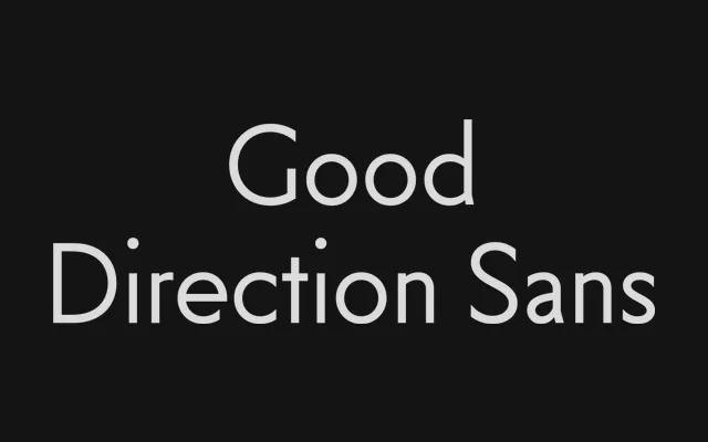 Good Direction Sans specimen from FOLCH
